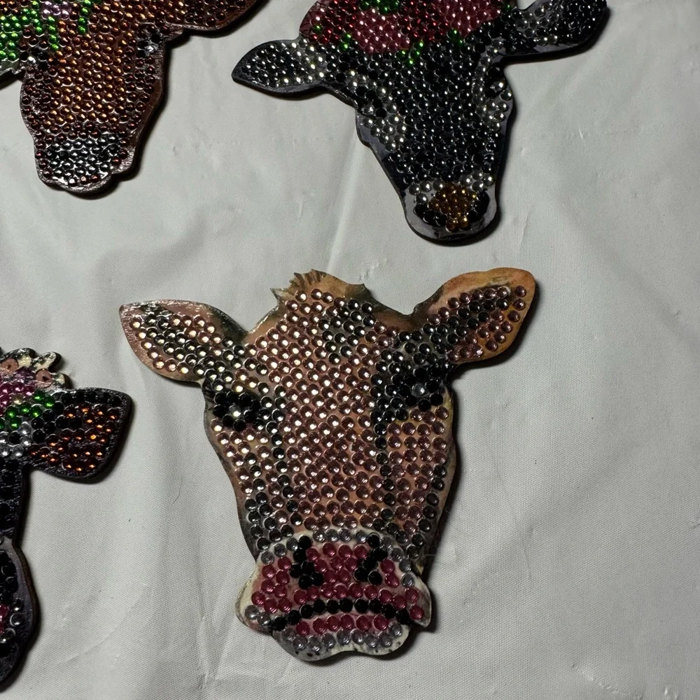 Colorful Cow Coaster Set - Picture 2 of 6